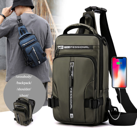 Bags Men Multifunctional Backpack Shoulder Chest Bags